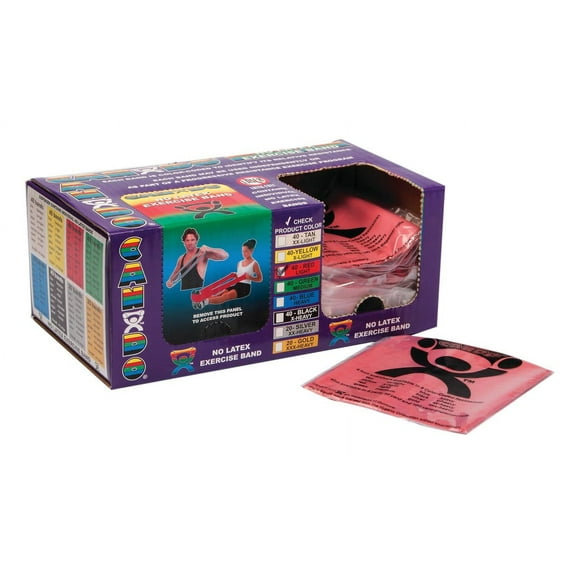 CanDo Bulk Latex Free Exercise Fitmess Band, 4 Foot Singles (40 Count)