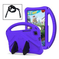 Samsung Galaxy Tab A 8.0 inch 2019 Case with Shoulder Strap, EVA Foam Lightweight Shockproof Handle Kickstand Protective Shell Cover For Galaxy Tab A 8.0 SM-T290 T295 2019 Release,Purple