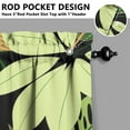 thumbnail image 5 of Kitchen Curtains 36 Inch Short - 3 Panel Set, Rod Pocket Window Curtain with Tropical Leaf Botanical Print, 100% Polyester for Farmhouse, Cafe, Kitchen, Bedroom, Easy Wash, 5 of 6