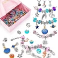 thumbnail image 1 of 60 piezas de joyería para niños, pulsera con dijes para niñas, kit de fabricación de joyas para niños, ideas de regalos para niñas adolescentes JM, 1 of 5