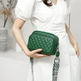 thumbnail image 3 of Women Crossbody Bag Color Clash PU Tote Bag Chain Simple Female Commuter Handbag, 3 of 9