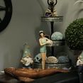 thumbnail image 5 of Fancy That Brunette Bathing Beauty Figurine – Hand-Painted Striped Swimsuit, Coastal Charm, 5 of 8