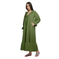 thumbnail image 5 of Moomaya Solid Nightdress For Ladies Cotton Ruffled Border Nursing Nightwear, 5 of 6