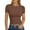Brown, variant on OIOLOYJM Womens Basic T Shirts Summer Casual Crewneck Crop Tops Short Sleeve Slim Fit Work Tee Gym Workout Y2K Clothes Wine XL
