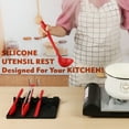 thumbnail image 3 of Reposacucharas, 2 en 1, soporte de silicona para utensilios con almohadilla antigoteo para varios utensilios de cocina, soporte para cucharas para estufa, tamaño más grande, sin BPA,, 3 of 5