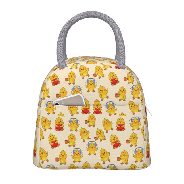 Disketp Cute Chicken Bolsa Térmica para Almuerzo, Lonchera con Abertura Amplia y Gran Capacidad, Organizador Reutilizable para Mujeres, Hombres y Adultos