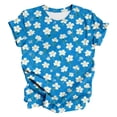 thumbnail image 4 of MEICHEN Women's Casual Printed Round Neck Top Short Sleeved T Shirt Summer Fashion Clothing for Women, 4 of 4