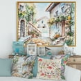 thumbnail image 2 of Sunny Day At The Vintage City Cozy Street 20 in x 12 in Framed Painting Canvas Art Print, by Designart, 2 of 5
