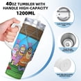 thumbnail image 3 of Pofeuu SpongeBob SquarePants Print Stainless Steel 40OZ Ice Bully Cup With Handle And Straw For Beach/Travel, 3 of 8
