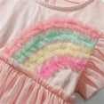 thumbnail image 5 of WIBACKER Little Girls Tutu Dress Rainbow Fluffy Tiered Party Tulle Dresses for Kids 2-7Y, 5 of 8