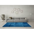 thumbnail image 3 of Ahgly Company Indoor Rectangle Abstract Light Blue Modern Area Rugs, 7' x 10', 3 of 4