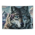 thumbnail image 5 of Creowell  Wolf Tapestry, Hippie Wall Hanging Tapestry Aesthetic Birthday Holiday Party Art Wall Carpet for Living Room Bedroom Dorm Ceiling Decor 50x40inch, 5 of 6