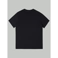 thumbnail image 4 of Men's Plus Size Black T-Shirt, Purple and White SAY LESS Print, Suitable for Casual Wear, PLUS SIZE, 4 of 15
