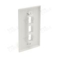 thumbnail image 2 of Placa de Pared TRUE CABLE Keystone de 3 Puertos Mate Blanco, 2 of 7