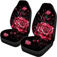 thumbnail image 5 of Pzuqiu Car Seat Covers Full Set Easy to Install Polyester, Compatible with Auto Seats SUV Seats, for Truck Cars, Rose, 5 of 10