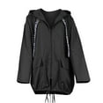 thumbnail image 4 of Vedolay Women's Anorak Lightweight Outdoor Windbreaker Rain Coat Black,XL, 4 of 5