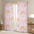 thumbnail image 2 of Castle Fairy Kawaii Rainbow Curtains Pack of 2 (42x84 Each),Cute Daisy Curtains Blackout, 2 of 6