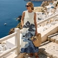 thumbnail image 3 of Xoenoiee Blue Gradient Cloud Wave Swirl Print Linen-Like Maxi Dress Summer Dresses 2026, Beach Vacation Clothes Sleeveless Sundresses with Pockets, Boho Outfits for Travel Holiday Party, L, 3 of 7