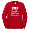 thumbnail image 2 of Wild Bobby,Papa The Man The Myth The Legend Best Daddy Father Gift, Father's Day, Men Long Sleeve Shirt, Red, Small, 2 of 3
