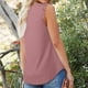 thumbnail image 3 of Camiseta sin mangas con cuello en V hombro con volantes dobladillo irregular de moda camiseta sin mangas con cuello en V para mujer para club Fugacal Otros, 3 of 7