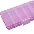 thumbnail image 3 of Boîte de Rangement Transparente 10 Compartiments pour Bijoux, Composants, Boîtes à Outils, Organisateur de Pièces, Conteneur, Accessoires, Outils, Rose, 3 of 7