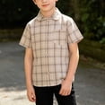 thumbnail image 4 of Odeerbi Camisa de Vestido Para Niños Camisas de Uniforme Escolar de Manga Corta Con Bolsillo, 4 of 8