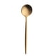 thumbnail image 2 of Cucharas largas de acero inoxidable para hielo, café y sopa. Oro, 2 of 9