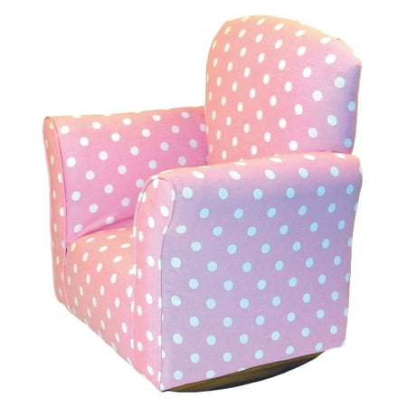 Brighton Pattern - Brighton Home Toddler Rocker - Baby Pink with White Polka Dots