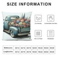thumbnail image 5 of COMIO Blue Truck Hydrangea Spring Throw Pillow Covers Pink Floral Outdoor Spring Summer Decor Farmhouse Lumbar Decorative Throw Pillows Cases Decorations for Couch Sofa Porch, 5 of 5