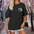 thumbnail image 3 of Ankishi Koi Fish T Shirts for Women Koi Fish Print Crew Neck Graphic Tees Fashion Vacation Cotton Tops for Travel, 3 of 7
