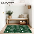 thumbnail image 3 of ODIKA 3'x5' Machine Washable Non-Slip Area Rug, Rustic Woodland Reindeer with Snowy Fir Branch Interlocking Motif High Traffic Rug, Green, 625491, 3 of 7