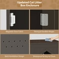 thumbnail image 5 of HomGarden 20'' Brown Cat Washroom Pet House Hidden Litter Box Enclosure & MDF Side Table, 5 of 10