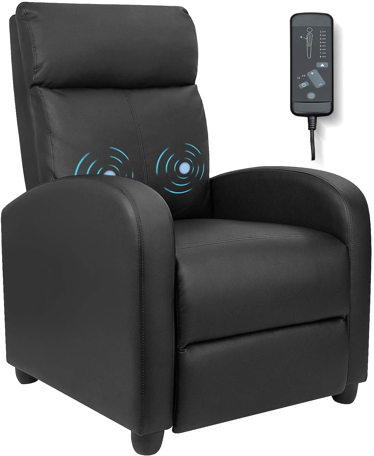 Vineego Home Theater Recliner With, Leather Theater Recliner