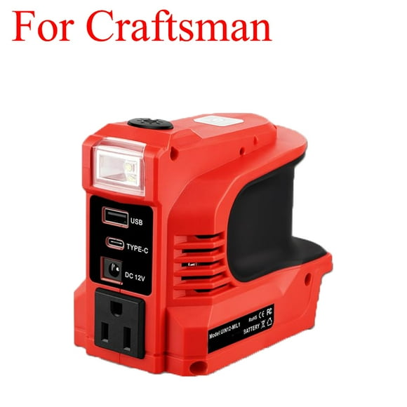 Cargador Portátil Adaptador de Energía 220W Inversor de Energía para Manualidades*Hombre Baterías 20V DC20V a AC 110V/220V con Puertos USB y Type-C