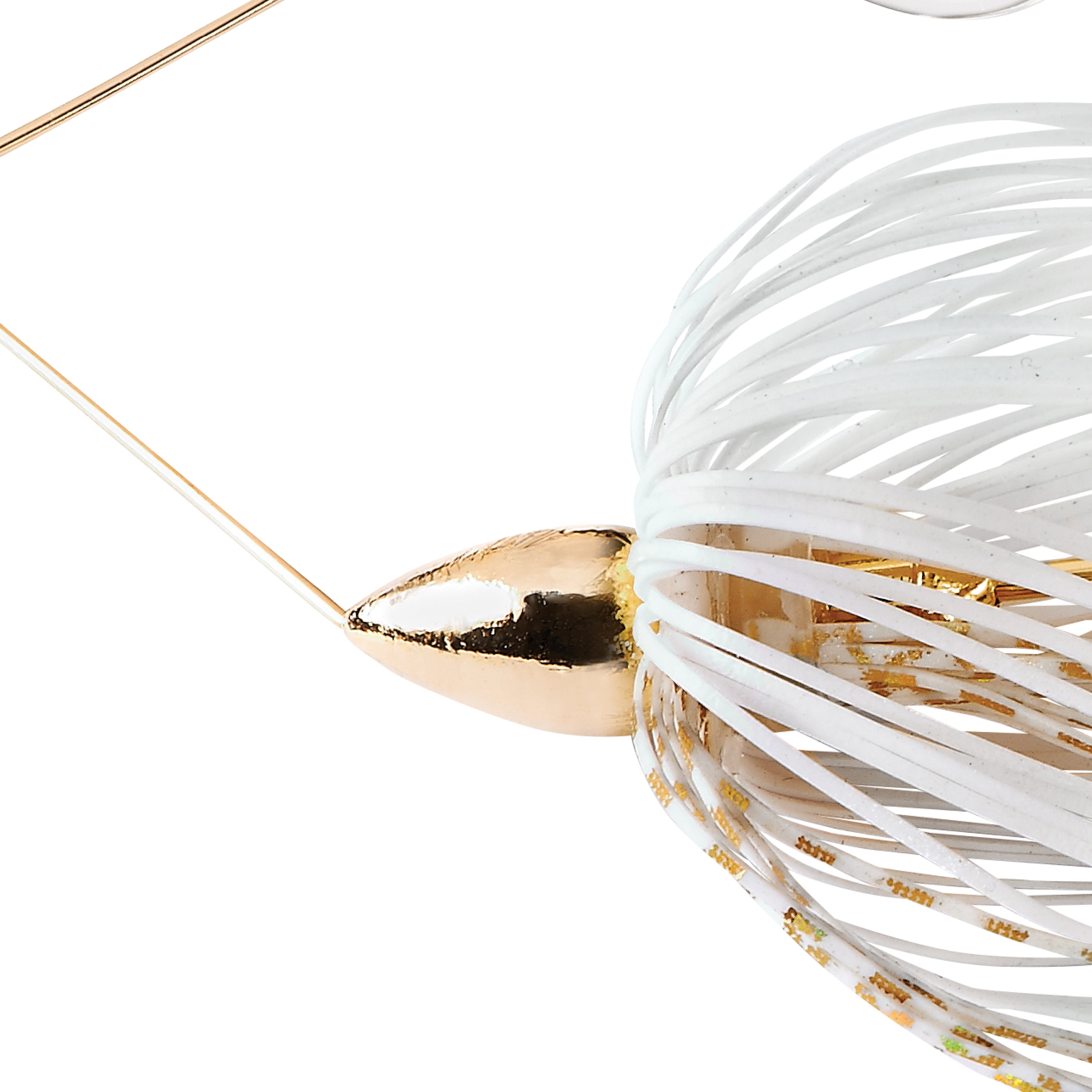 War Eagle Gold Frame Finesse Colorado Turtleback Spinnerbaits White Gold 5/16 oz.