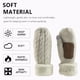 thumbnail image 3 of Guantes de invierno para mujer con forro cálido, tejidos de lana cómodos, guantes gruesos con pantalla táctil, cubierta de lana tejida, 3 of 5