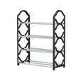 thumbnail image 2 of HLONK Home Storage & Organisation Shoe Rack  Shoe Rack Storage Organizer With 4 Tiers Metal Shelves For Bedroom  Closet  Entry  Dorm Room, 2 of 8