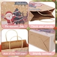 thumbnail image 6 of 24pcs Christmas Holiday Kraft Paper Candy Bags with Handles Gift Bag Party, 6 Styles Kraft Paper Gift Bags with Handles, 6 of 9