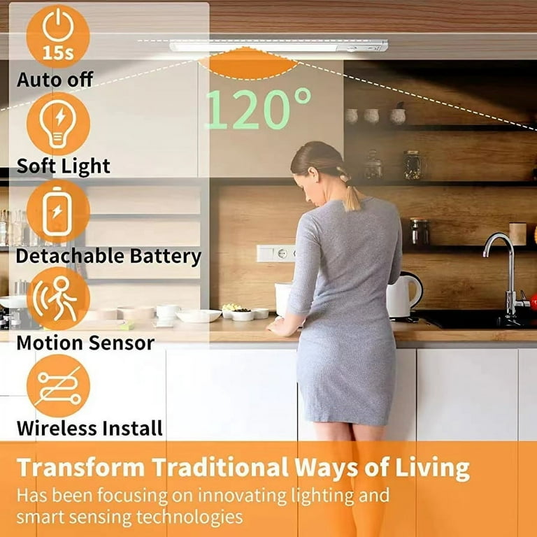 ATUPEN 2 Pack Under Cabinet Lights LED Lights Motion Sensor