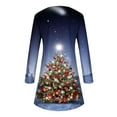 thumbnail image 4 of Patlollav Womens Christmas Christmas Tree Print Long Sleeve Dress Navy M, 4 of 6