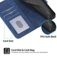 thumbnail image 4 of Funda Tipo Billetera para Xiaomi Redmi A5 4G Carcasa Abatible con Porta Tarjetas, Bolsillo para Efectivo, Soporte Ajustable, Cierre Magnético y Correa de Muñeca Azul, 4 of 6