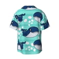 thumbnail image 6 of PAYOHTO Cute Kids Whale Pattern Girls Boys Mens Hawaiian Casual Short-sleeved Shirt Tropical Summer Beach Button Down Shirts, 6 of 7