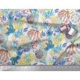 thumbnail image 2 of Soimoi Cotton Duck Fabric Coral Ocean Print Fabric by The Yard 42 Inch Wide, 2 of 3