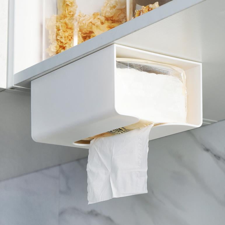 Seamless Adhesive Paper Holder Storage Racks Toilet Tissue Shelf Towel Rack 