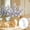 C#43, variant on White Flocked Artificial Sweet Pea Flowers, 24.4 Inch Faux Silk Floral Stems for Wedding Centerpiece and Home Decor, Realistic Layered Petals Stems