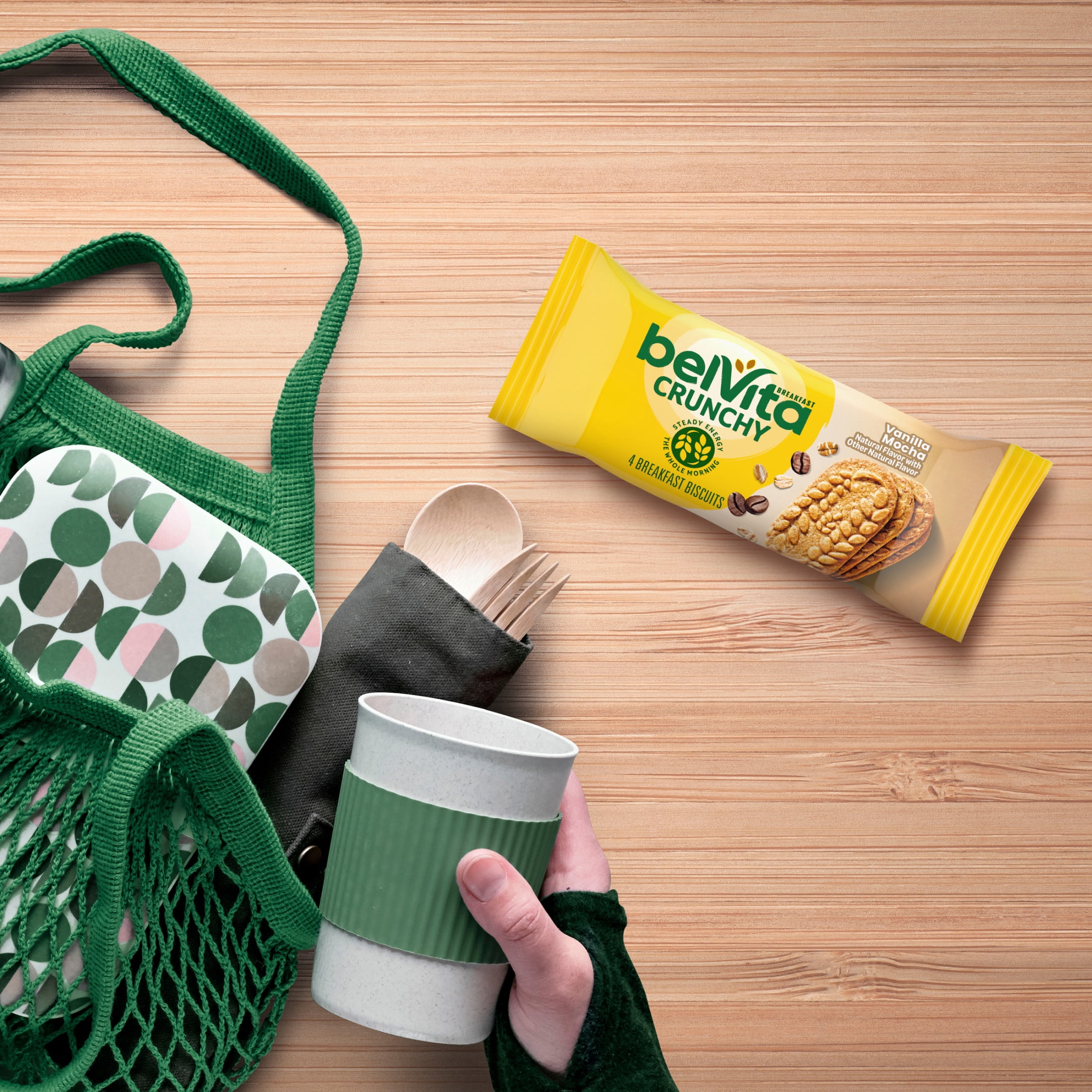 belVita Breakfast Bars Biscuits, Vanilla Mocha, 5 Packs (4 Biscuits Per Pack)
