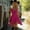 Hot Pink1, variant on Kojanyu Women's Solid Color Round Neck Pleated Front Loose Fit Midi Dress with Pockets for Spring Summer Beach and Casual Wear S-XXL