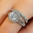 thumbnail image 5 of SEPARQI 2pcs His and Hers Wedding Ring Sets Couples Engagement Rings Women and Men 925 Sterling Silver AAA Cubic Zirconi Micro-Inlaid Full, 5 of 8