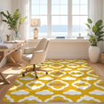 thumbnail image 3 of Design&I 2'x3' Washable Throw Rug Low Profile Daily Traffic Ready Accent Boho Mosaic Grid Shapes Geometric Large Classroom Abstract Plush Refined for Hallway, Laundry Room, 3 of 7