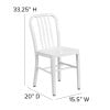 thumbnail image 6 of Flash Furniture Gael Commercial Grade White Metal Indoor-Outdoor Chair, 6 of 12